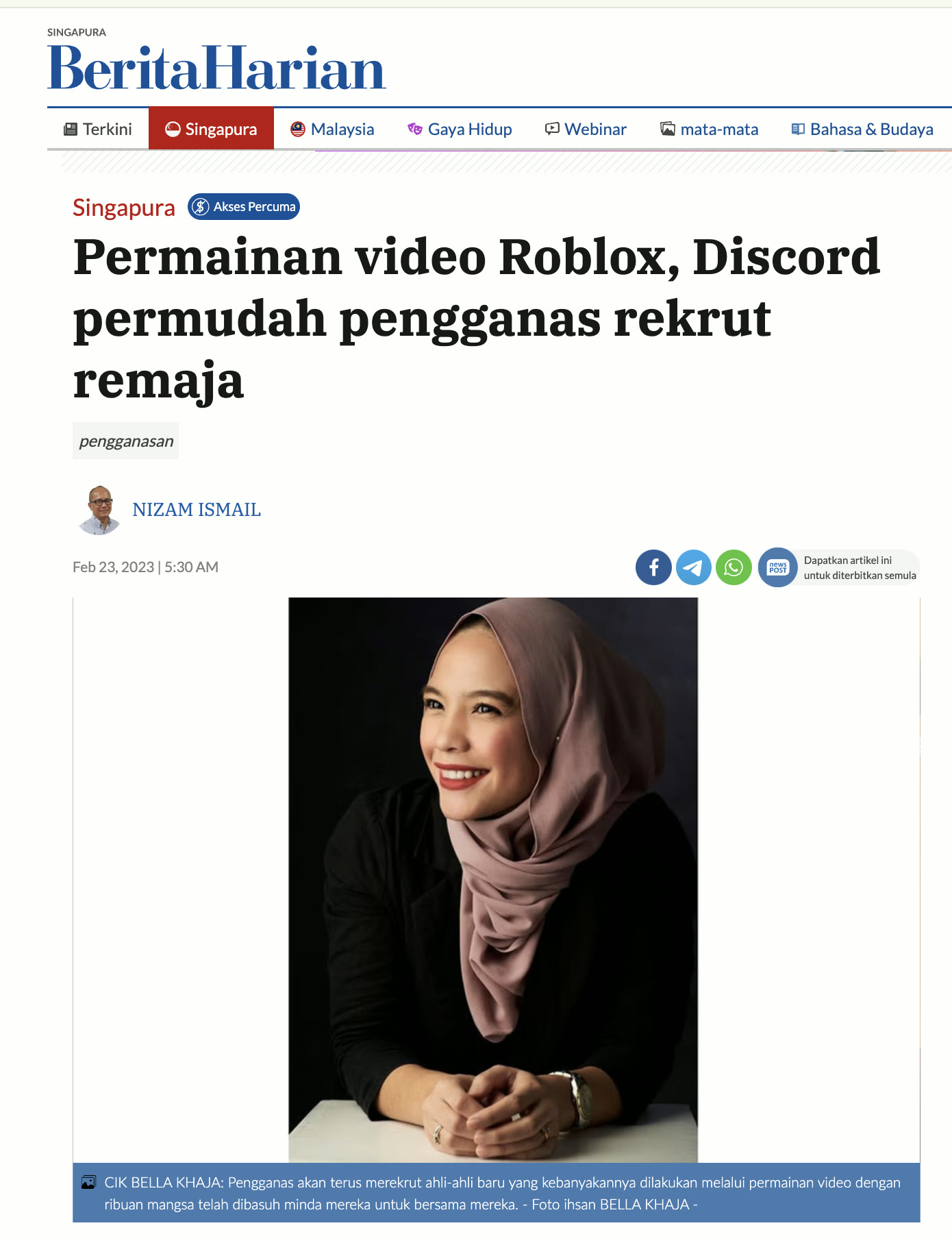 Permainan video Roblox, Discord permudah pengganas rekrut remaja